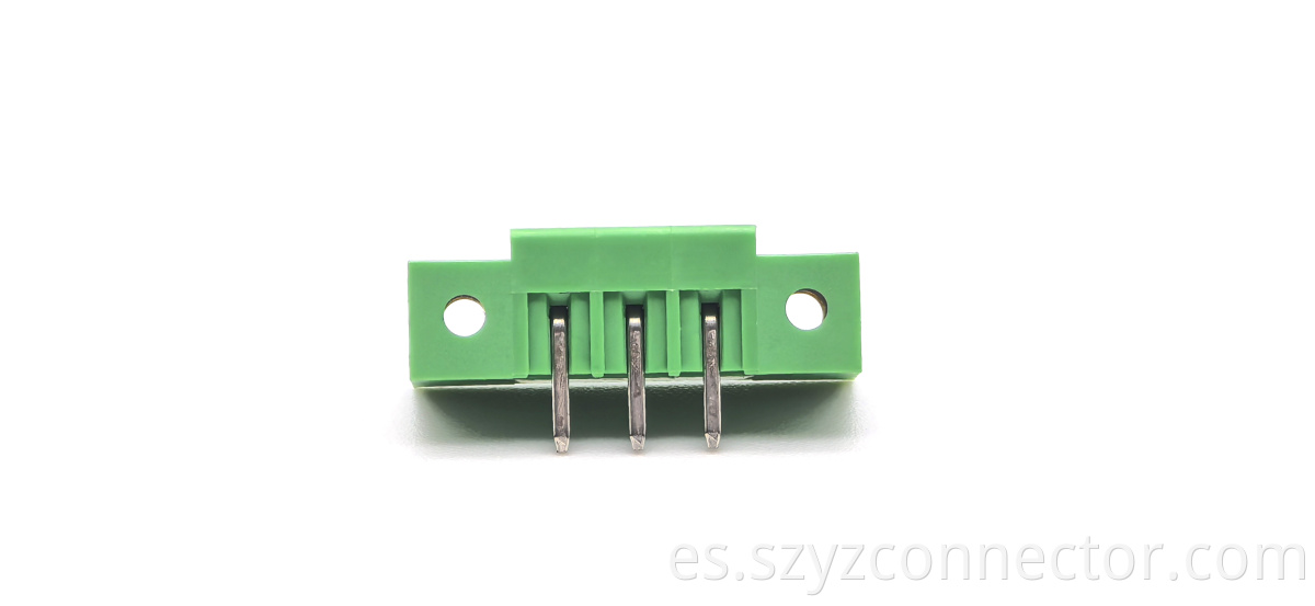 2.54mm Pitch Pluggable Terminal Blocks Male Bent Lead with Lug 1*3P